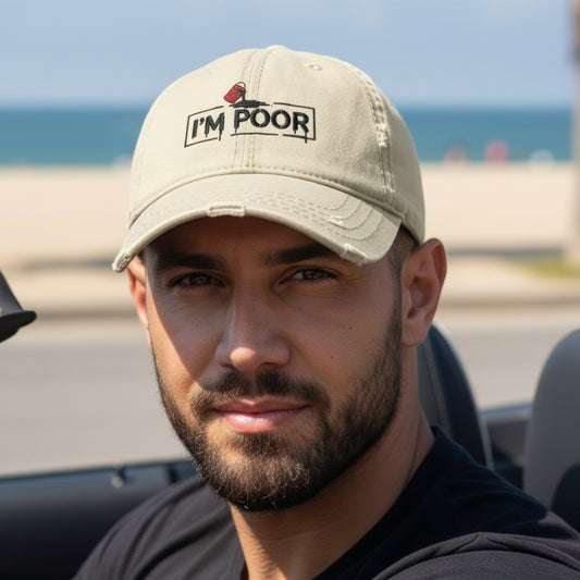 Distressed Embroidered Hat